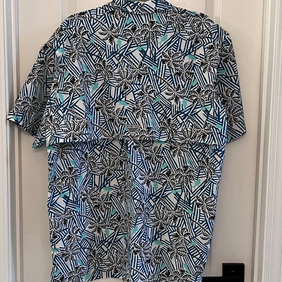 NWT Columbia Men’s PFG Trollers Best™ Short Sleeve Shirt 100% Cotton in Size L - Picture 2 of 7